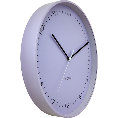 Wandklok 40cm - Stil - Lavendel - Metaal - NeXtime 'Berlin L'