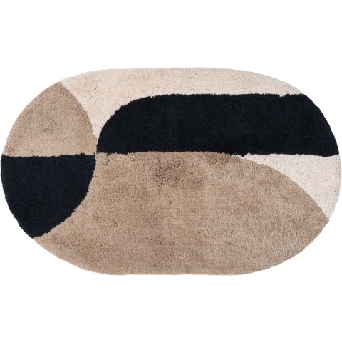 Veer Carpets - Badmat Bowie - Taupe Ovaal 50 x 80 cm