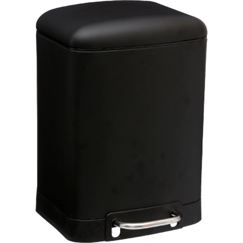 5Five Prullenbak|pedaalemmer - zwart - metaal - 6 liter - 23 x 32 cm