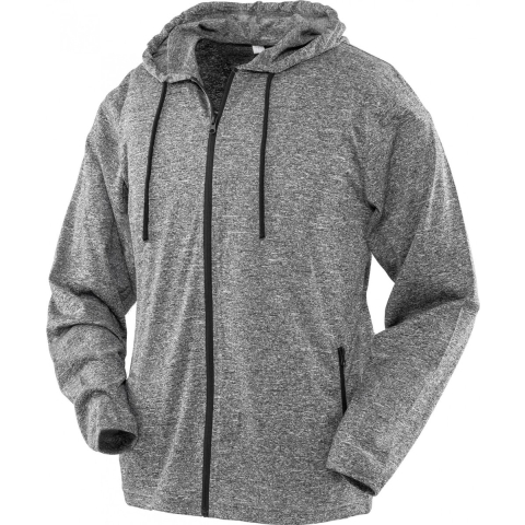 Spiro RT277F Women´s Hooded Tee-Jacket - Marl Grey - M