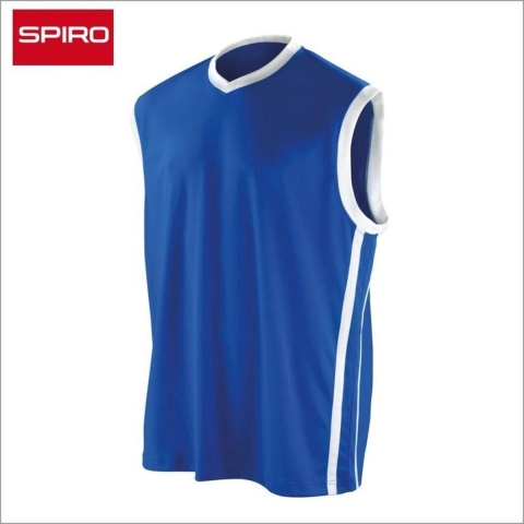 Spiro RT278 Men´s Basketball Quick Dry Top - Royal/White - L