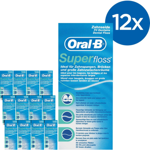 12x Oral-B Super Floss 50 stuks