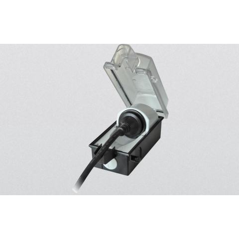 interBär 9015-001.01 Stopcontact (opbouw) Afsluitbaar IP44 Zwart, Transparant