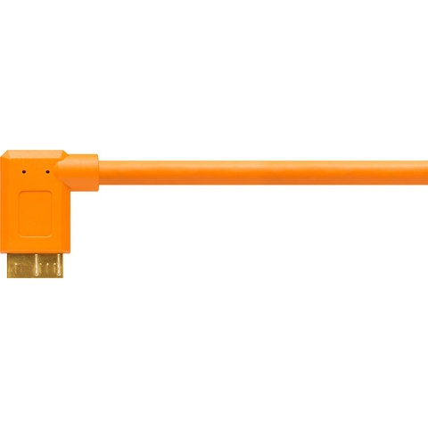Tether Tools USB-kabel USB-A stekker, USB-micro-B 3.0 stekker 0.50 m Oranje 90° haaks naar rechts TET-CU61RT02-ORG