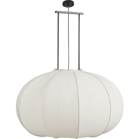 Mica Decorations Pego Hanglamp - H94 x Ø89 cm - Linnen - Off White