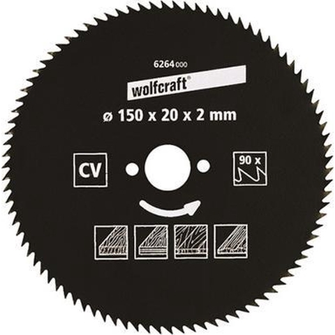 Wolfcraft Handcirkelzaagblad | HM | 18 Zähne | Ø127mm | 1 stuk - 6355000