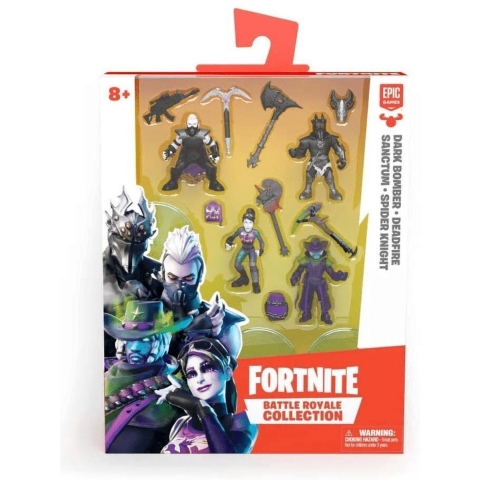Fortnite Mini Figure - Dark Bomber, Deadfire, Sanctum & Spider Knight Squad Pack