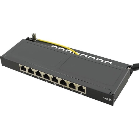 LogiLink NP0064B Patchpaneel 483 mm (19) CAT 6A 0.5 HE Zwart