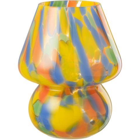 J-Line Tafellamp Regenboog Glas Mix Large