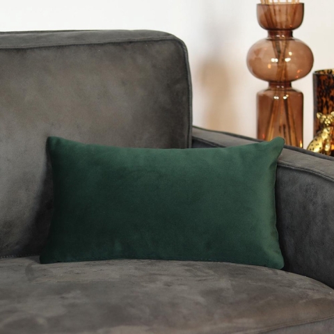 Bronx71 Sierkussen Anna velvet donkergroen 25 x 45 cm