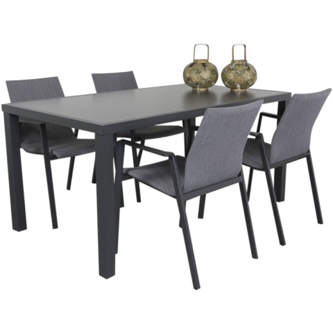 VDG Lima antraciet|Alma 160 cm. tuinset - 5-delig