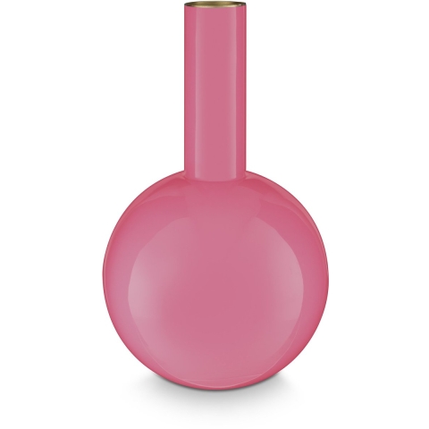 Pip Studio - Bloemenvaas - Donker Roze vaas - Metaal - 19x33cm
