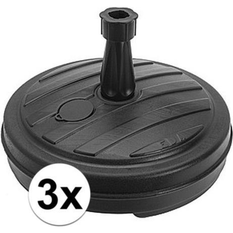 3x Ronde parasolvoet antraciet 42 cm 13 liter -