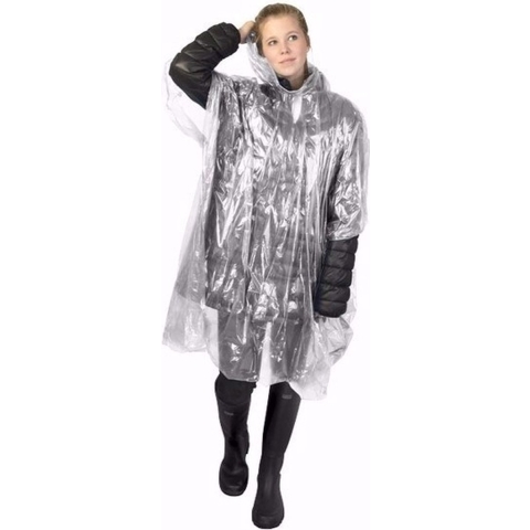20x Wegwerp regenponcho transparant One size -