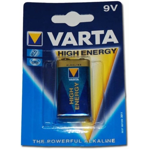 6x Varta batterij 9 volt blok -