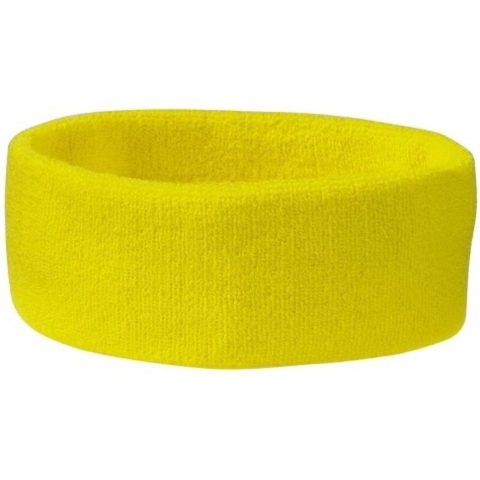 10x Hoofd zweetbandje geel -