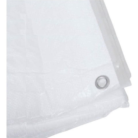 2x Witte afdekzeilen / dekzeilen 4 x 5 meter -