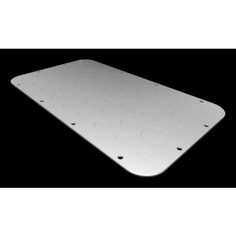 Rittal AX 2576.100 Flensplaat (l x b) 221 mm x 401 mm Plaatstaal Grijs 1 stuk(s)