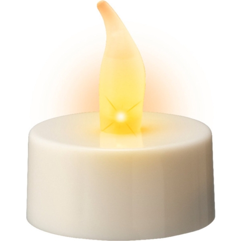 LED theelichtjes/waxinelichtjes - 24x st - wit - flikkerende vlam - warm wit -