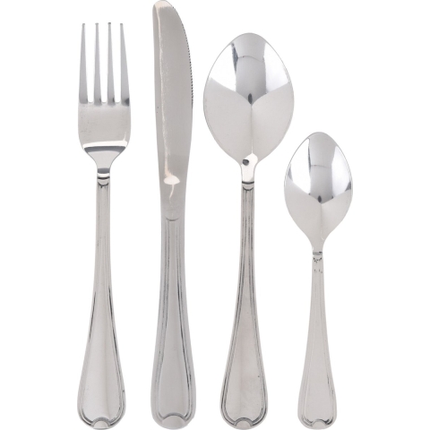 Bestekset 48x RVS zilver voor 12 personen -