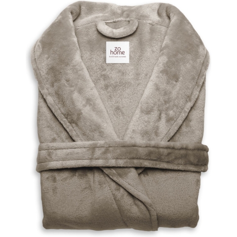 Zo Home Flanel Fleece Badjas Cara - shady sand - L