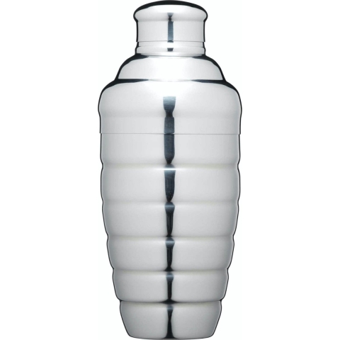 BarCraft - Cocktailshaker, 0.5 L, RVS, Geribbeld - BarCraft
