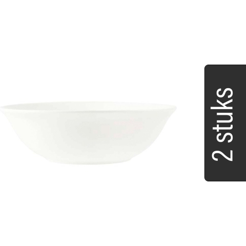 vtwonen Schalen - Set van 2 - Wit - Porselein - Ø 23cm