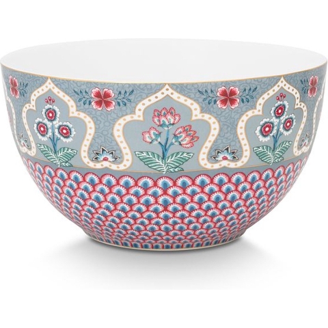 Pip Studio Flower Festival Schaal Ø 18 cm - Lichtblauw