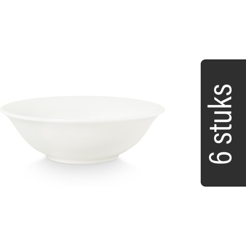 vtwonen Kommen - Set van 6 - Wit - Porselein - Ø 12.5cm