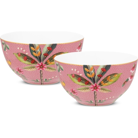 Pip Studio Kommen - Set van 2 - Roze - La Majorelle - Ø15cm