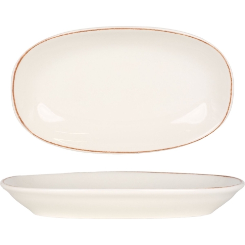 Bonna Serveerschaal - Retro - Porselein - 24x14 cm - set van 2