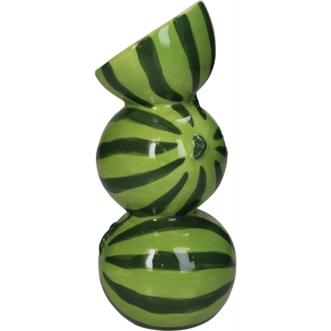 HD Collection Vaas Watermelon - Groen - Keramiek - 10x22x10cm (BxHxD)