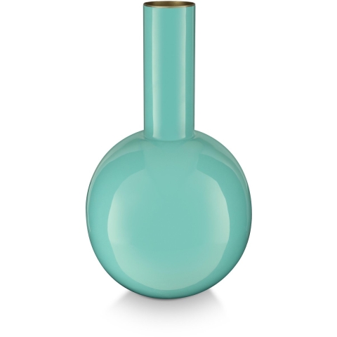 Pip Studio - Bloemenvaas - Blauwe vaas - Metaal - 15x26cm