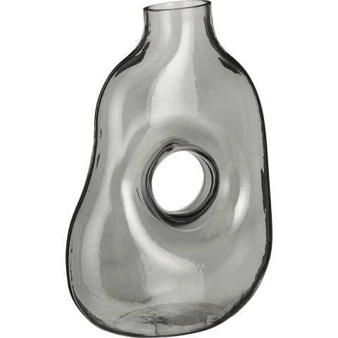 Mica Decorations Jay Vaas - L18,5 x B10,5 x H25 cm - Glas - Lichtgrijs