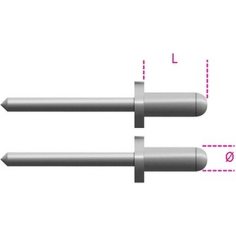 Beta Aluminium nagels 1741RV 4K - 017410194