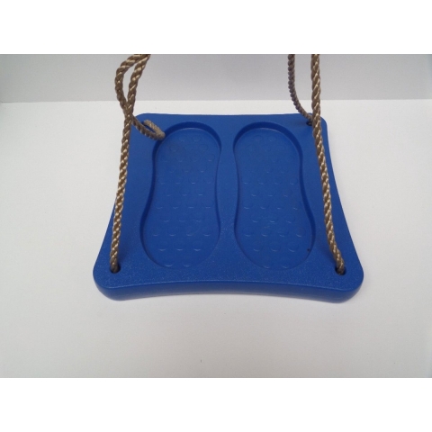Voetschommel 36x36x4 cm pp-touw blauw - Hermic
