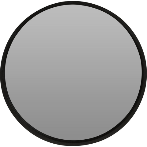 Ronde minimalistisch wandspiegel zwart 50 cm