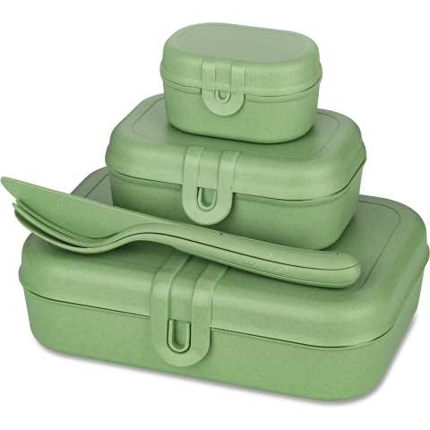Koziol - Lunchbox- en Bestekset, Organic, Blad Groen - Koziol | Pascal