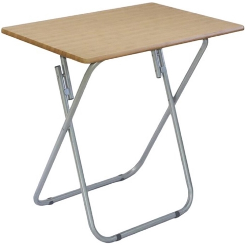 Bijzettafel - MDF hout - metaal - inklapbaar - L50 x B70 x H93 cm -
