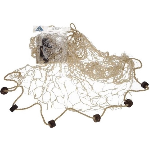 5x Visnetten met kurken in neutrale kleur 200 x 150 cm -