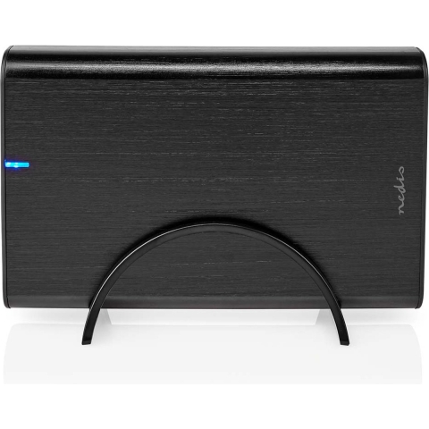 Nedis Hardeschijfbehuizing | 3.5 " | USB 3.1 Gen1 | USB Type-A / USB Type-C | Notebook / PC | Aluminium - HDDE35410BK
