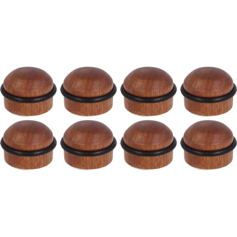 AMIG Deurstopper/deurbuffer - 8x - D35mm - inclusief schroeven - hout -