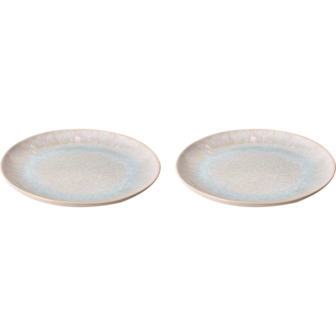 Palmer Bord Light Blue Sea 22.5 cm Blauw Stoneware 2 stuks