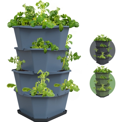 Gusta Garden - Paul Potato - Stapelbare Aardappeltoren - 4 Niveaus