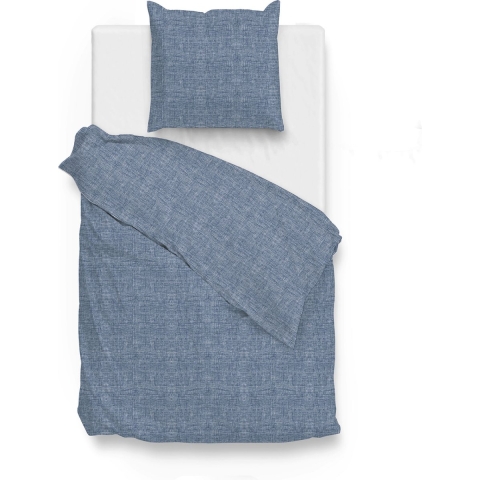 Zo Home Dekbedovertrek Katoen Lino Linnen Look - urban blue