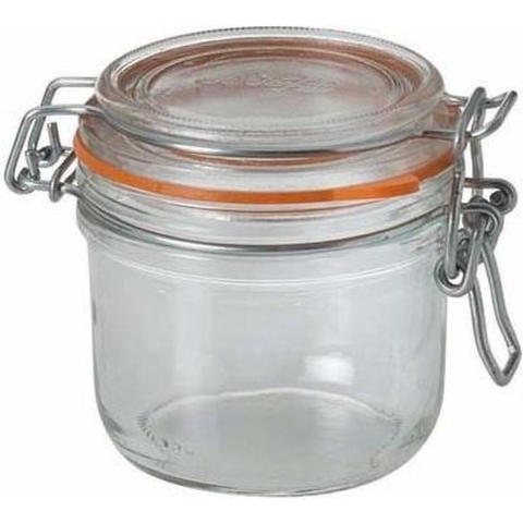 6x Weckpotten/inmaakpotten met klepdeksel 0.2 liter -