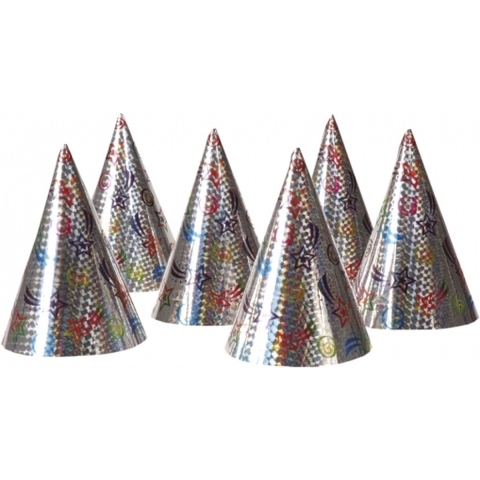 60x Feest papieren punthoedjes -