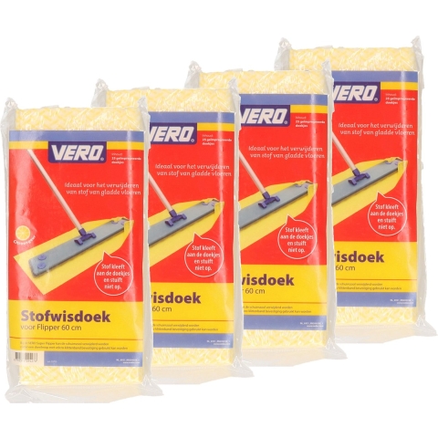 100x Stofdoeken met citroengeur voor stofwisser 60 cm -