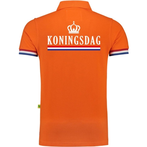 Luxe Koningsdag poloshirt oranje 200 grams voor heren L -