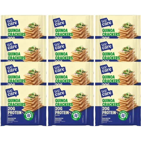 12x WeCare High Protein Crackers Quinoa 100 gr